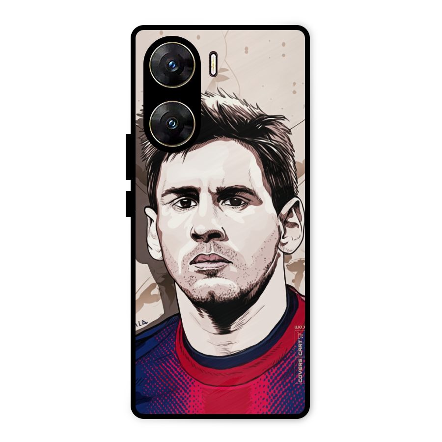 Barca King Messi Metal Back Case for Vivo V29e