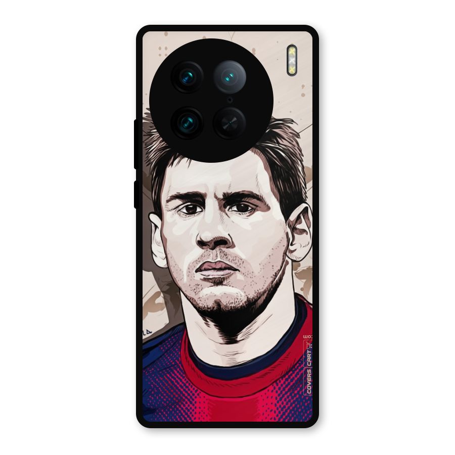 Barca King Messi Metal Back Case for Vivo X90 Pro