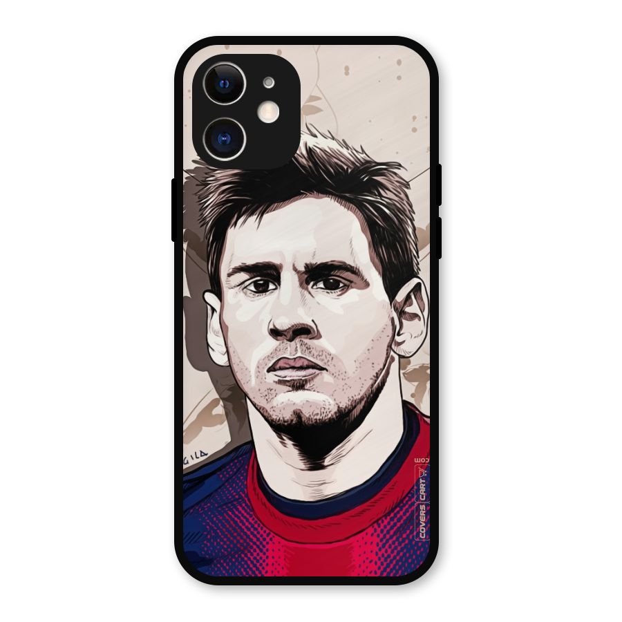 Barca King Messi Metal Back Case for iPhone 12