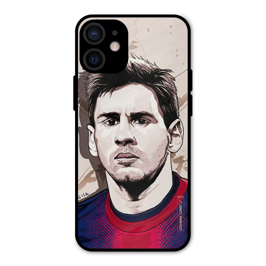 Barca King Messi Metal Back Case for iPhone 12 Mini
