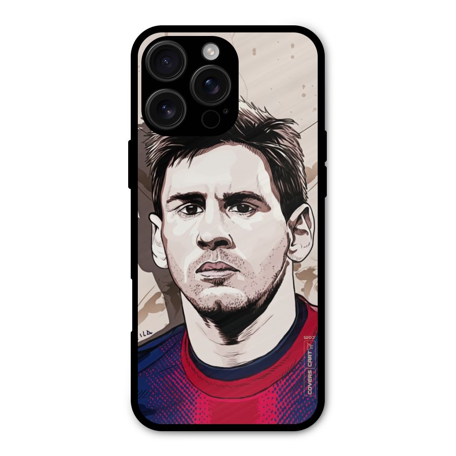 Barca King Messi Metal Back Case for iPhone 16 Pro Max