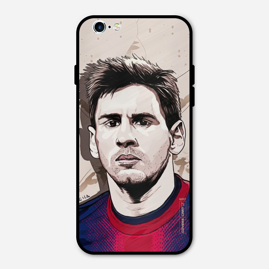 Barca King Messi Metal Back Case for iPhone 6 6s