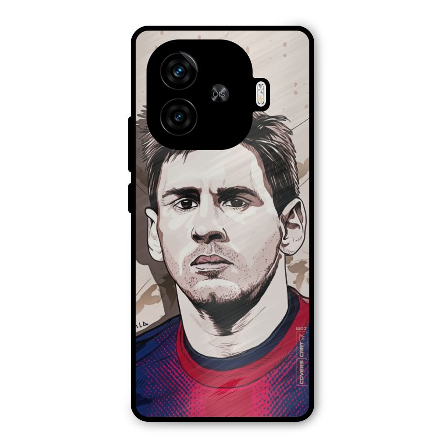 Barca King Messi Metal Back Case for iQOO Z9 Turbo