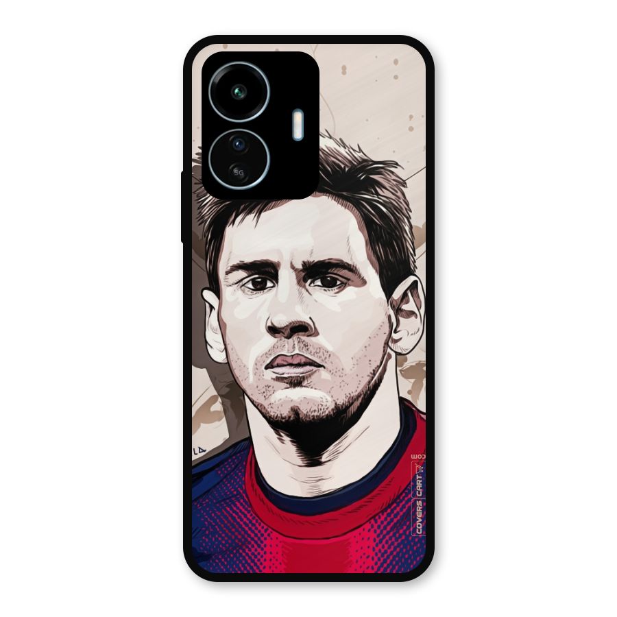 Barca King Messi Metal Back Case for vivo iQOO Z6 Lite 5G