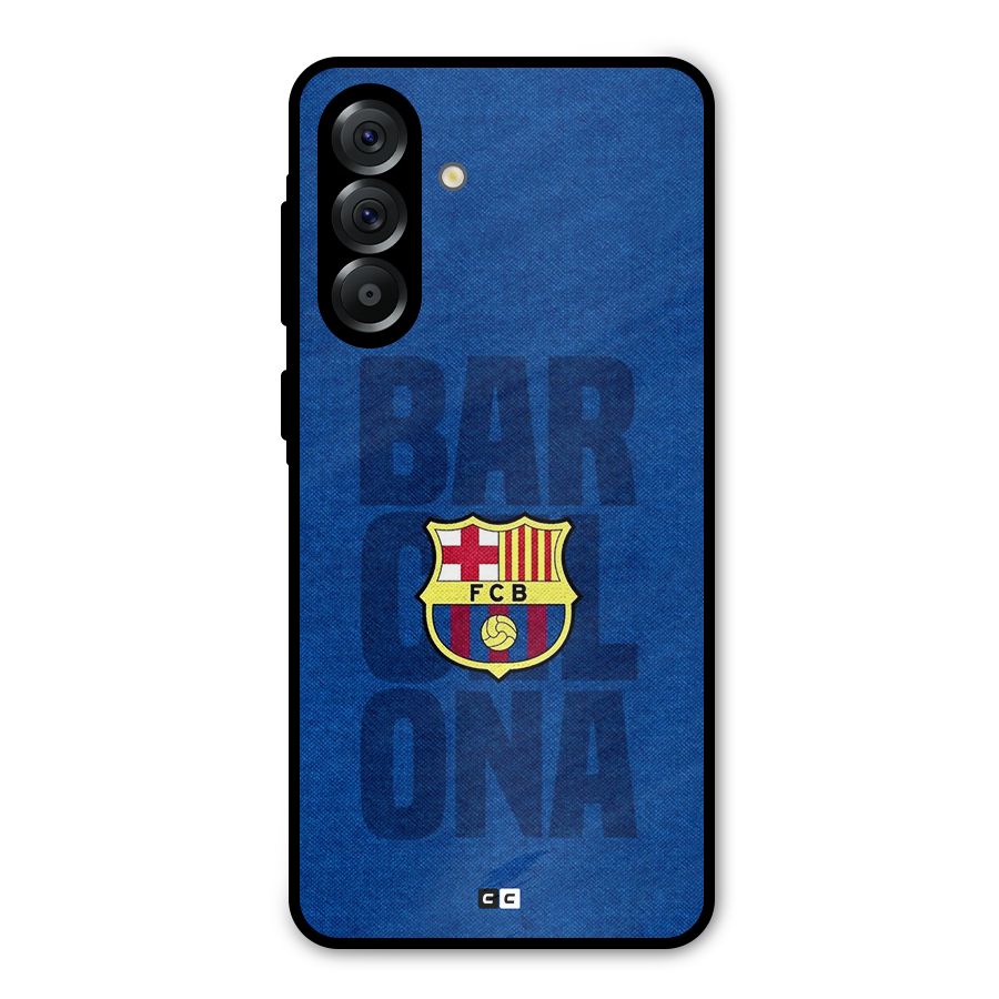 Barcelona Typography Metal Back Case for Galaxy A36