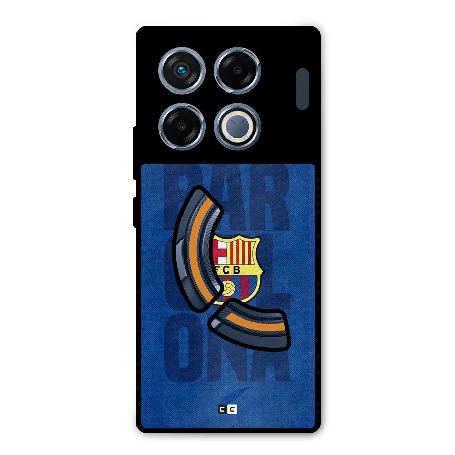 Barcelona Typography Metal Back Case for Infinix GT 20 Pro