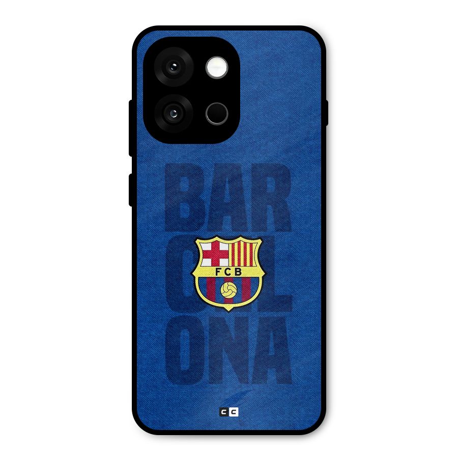 Barcelona Typography Metal Back Case for OnePlus 13s
