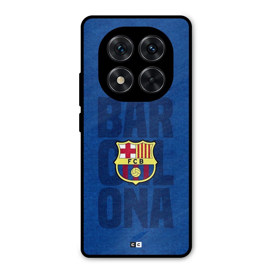 Barcelona Typography Metal Back Case for Redmi Note 14 Pro 5G