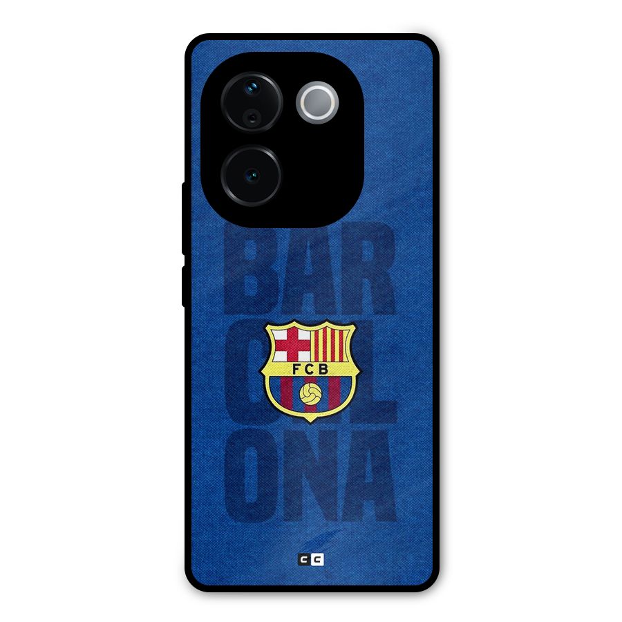 Barcelona Typography Metal Back Case for iQOO Z9s Pro