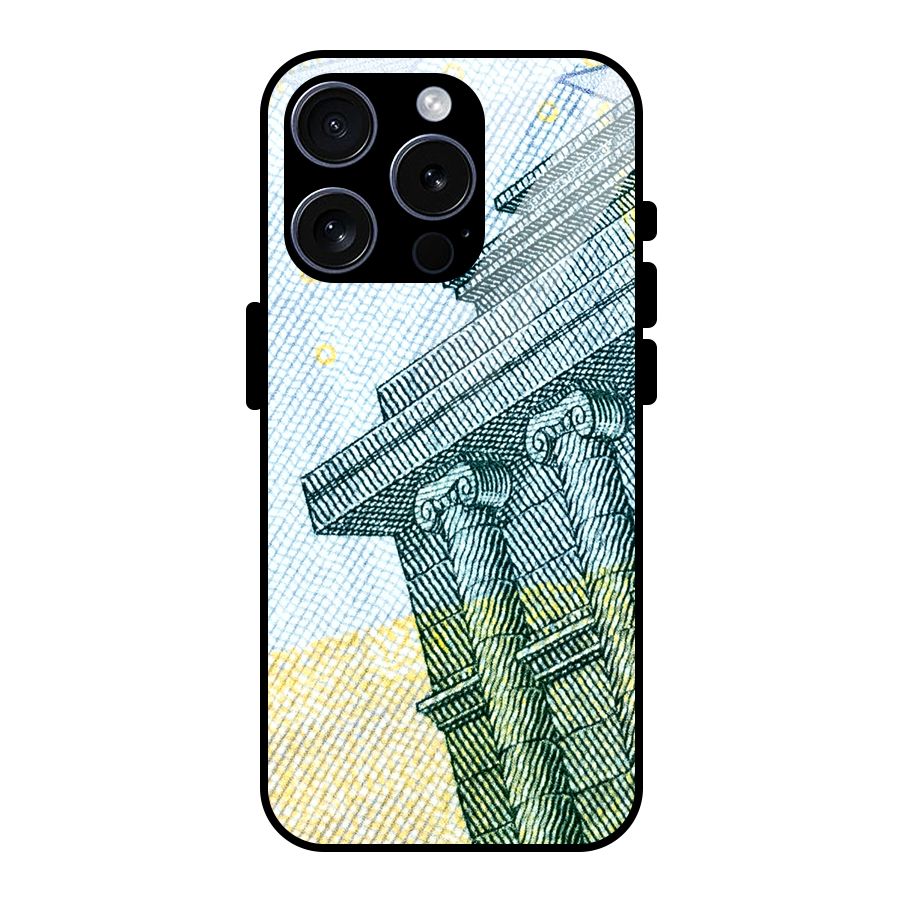 Baroque and Rococo style Glass Back Case for iPhone 15 Pro