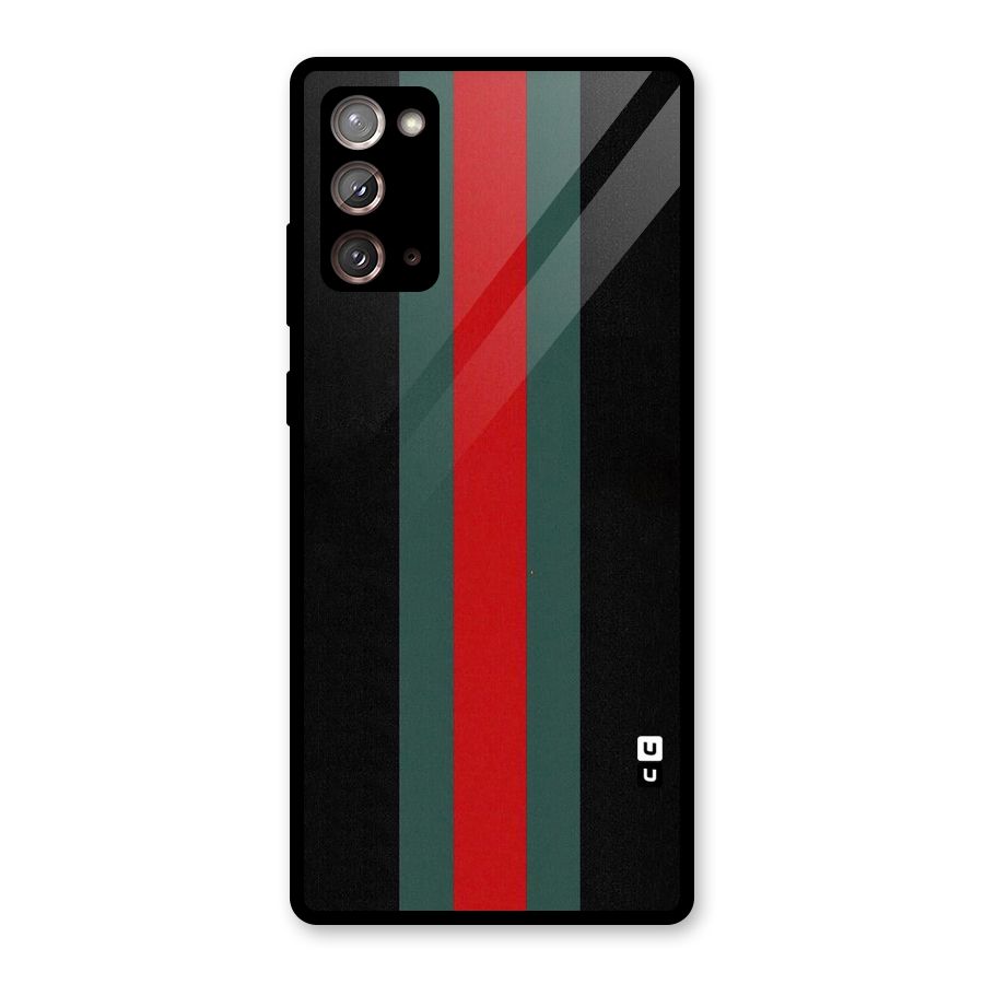 Basic Colored Stripes Glass Back Case for Galaxy Note 20