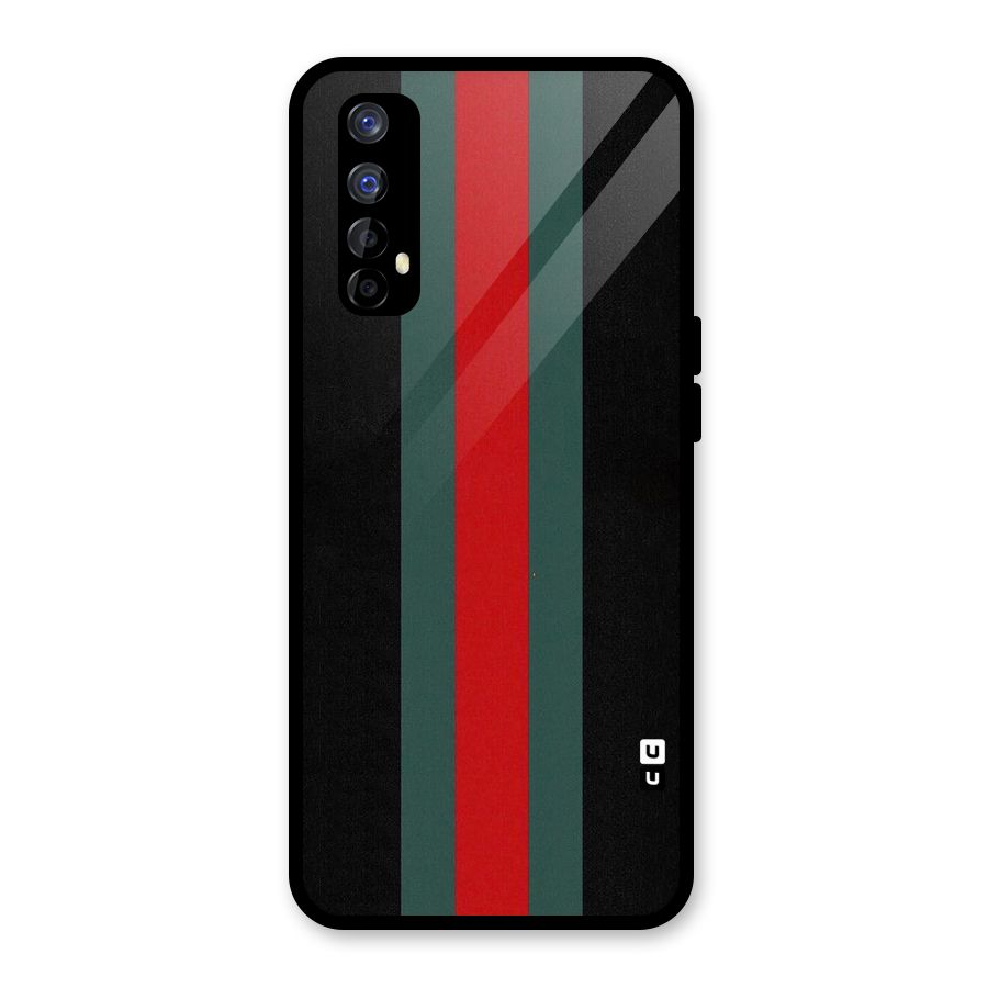 Basic Colored Stripes Glass Back Case for Realme Narzo 20 Pro