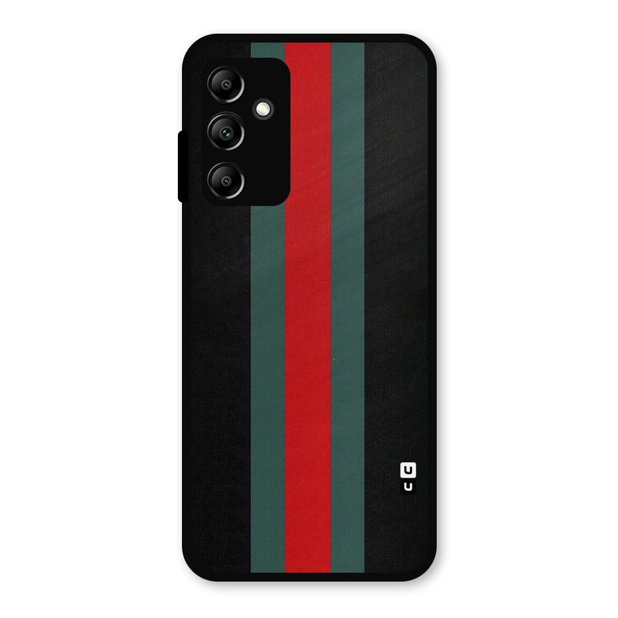 Basic Colored Stripes Metal Back Case for Galaxy A14 5G