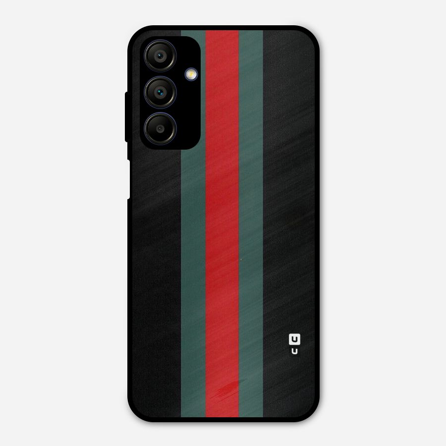 Basic Colored Stripes Metal Back Case for Galaxy A15 5G