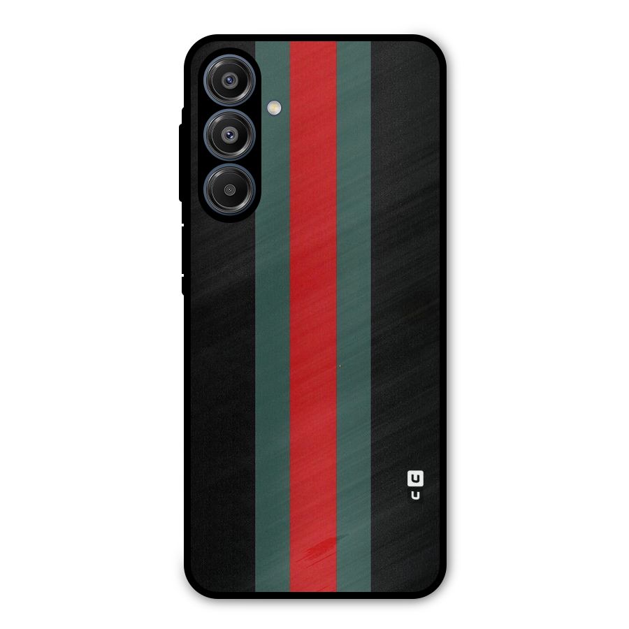 Basic Colored Stripes Metal Back Case for Galaxy A16 5G