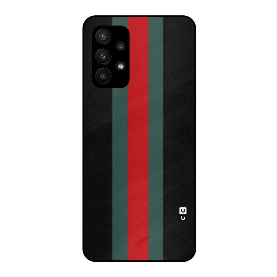Basic Colored Stripes Metal Back Case for Galaxy A23