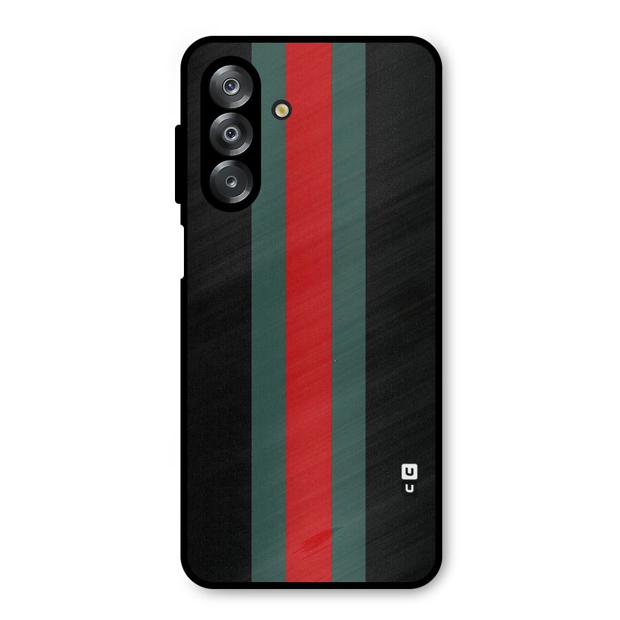 Basic Colored Stripes Metal Back Case for Galaxy A26