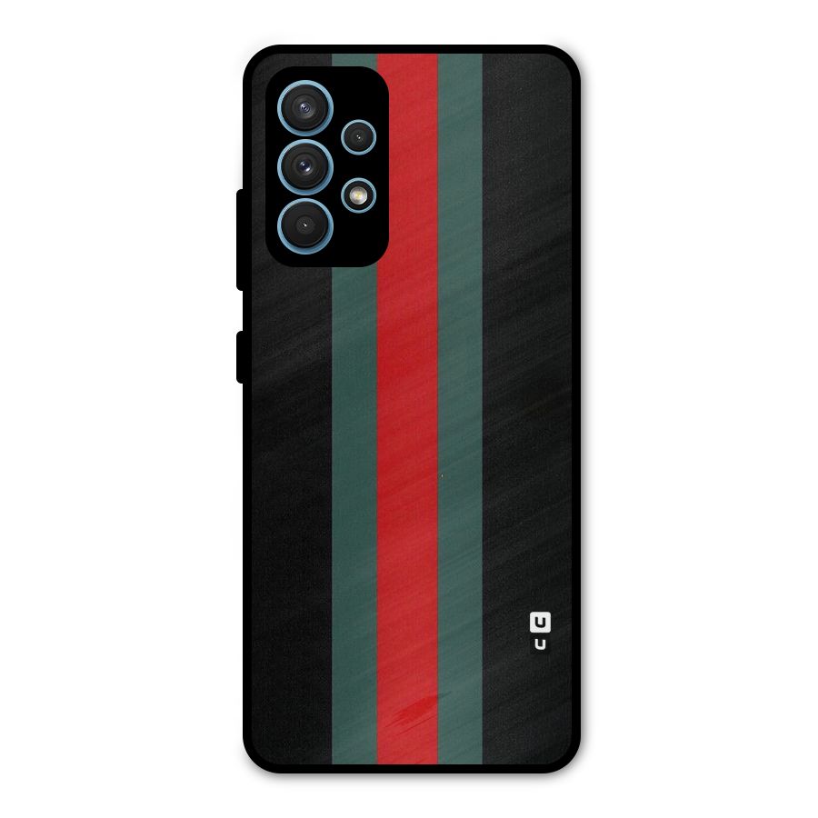 Basic Colored Stripes Metal Back Case for Galaxy A32