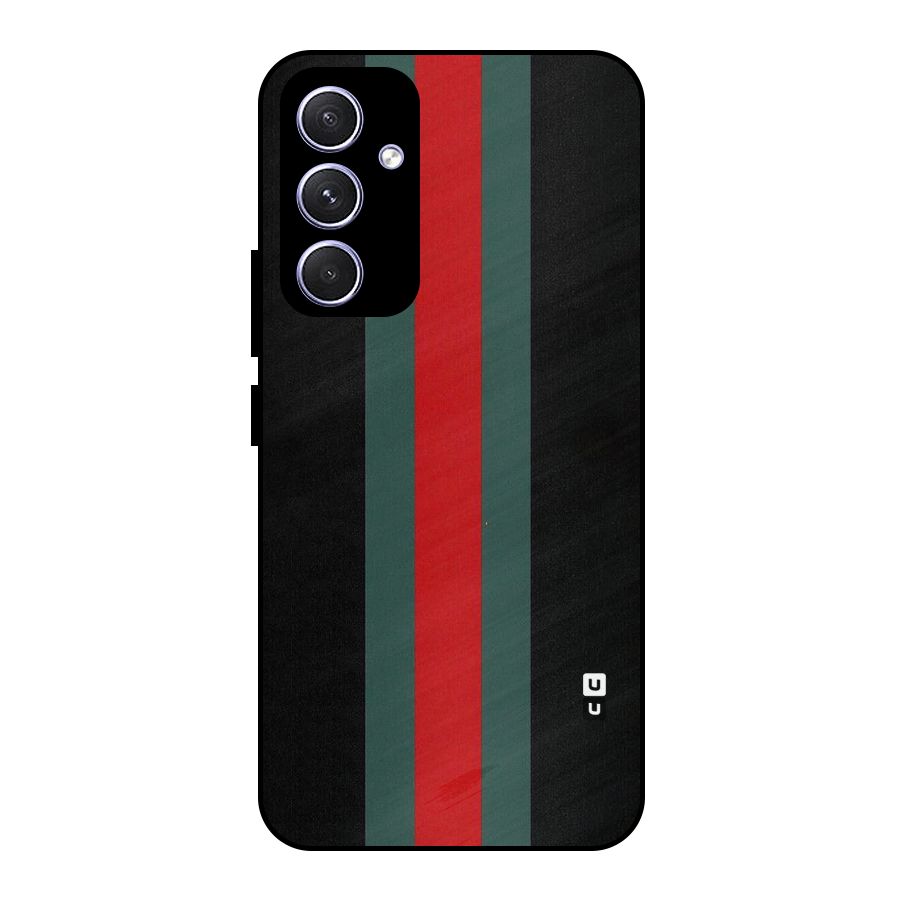Basic Colored Stripes Metal Back Case for Galaxy A54