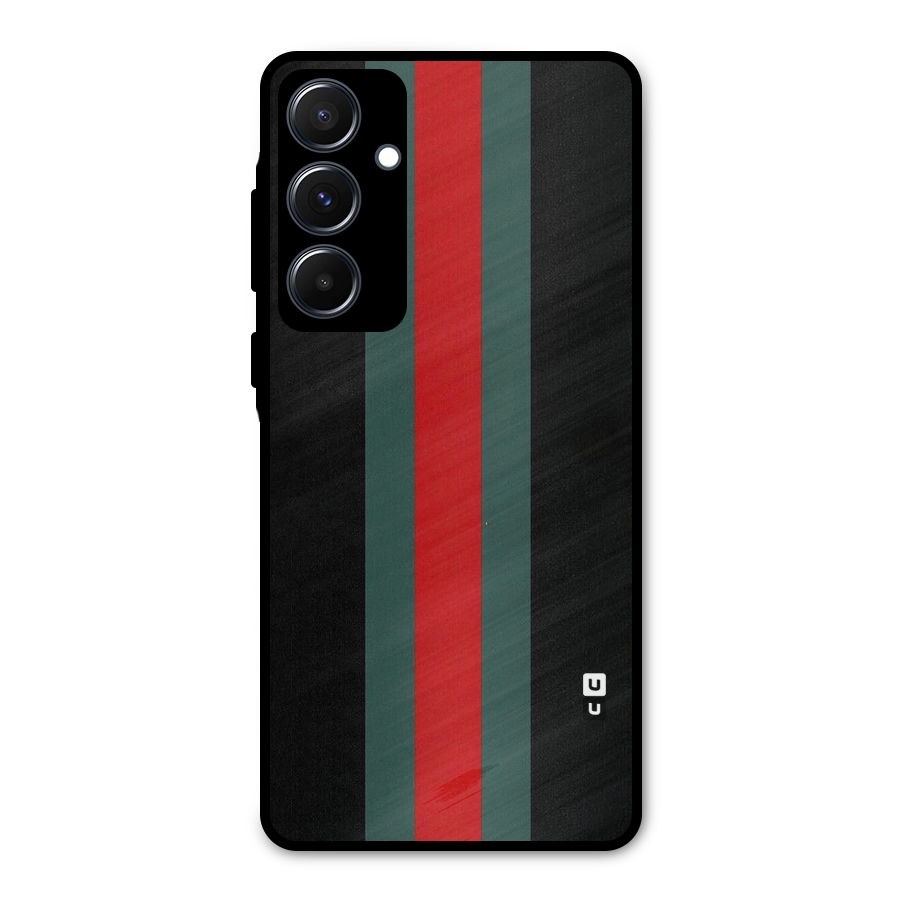 Basic Colored Stripes Metal Back Case for Galaxy A55