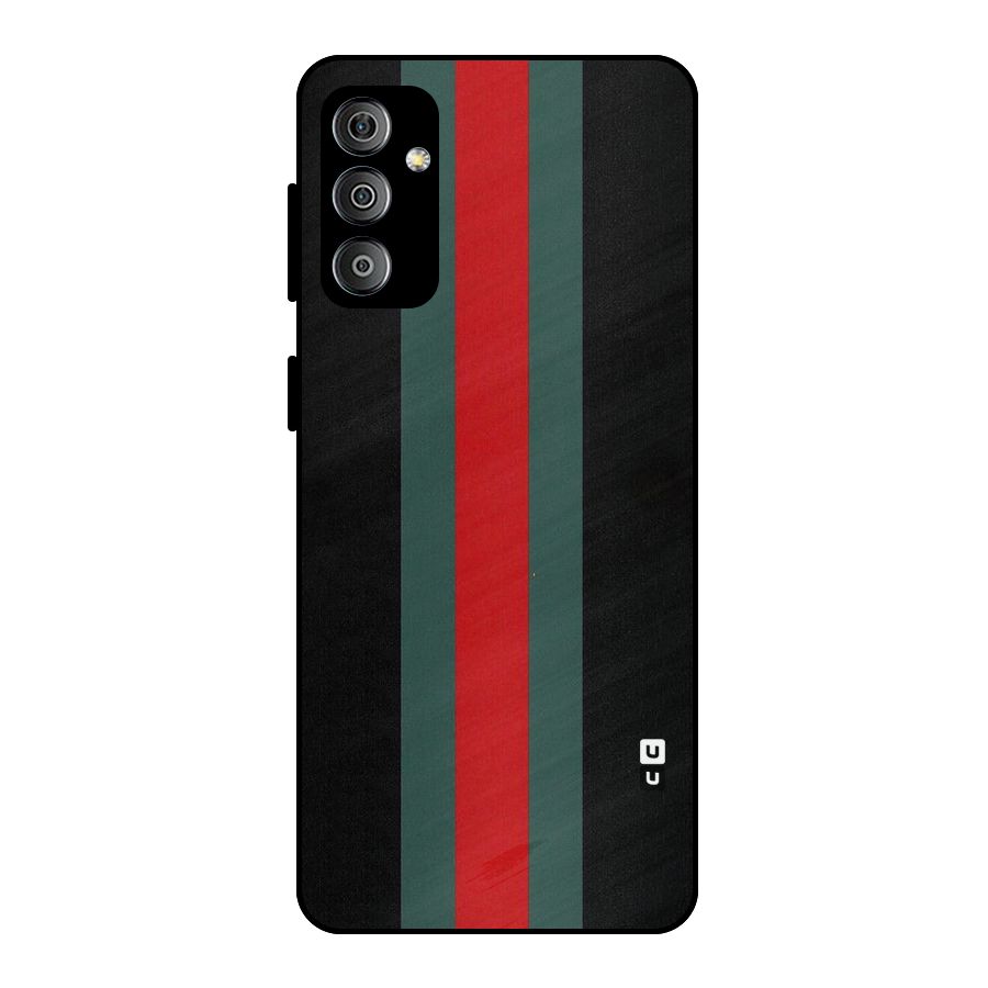 Basic Colored Stripes Metal Back Case for Galaxy F23