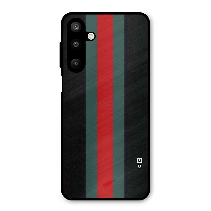 Basic Colored Stripes Metal Back Case for Galaxy M16