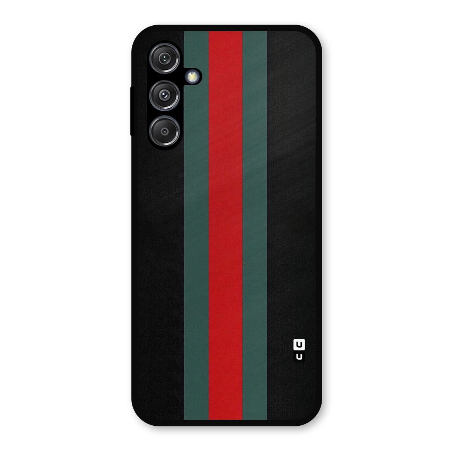 Basic Colored Stripes Metal Back Case for Galaxy M34 5G