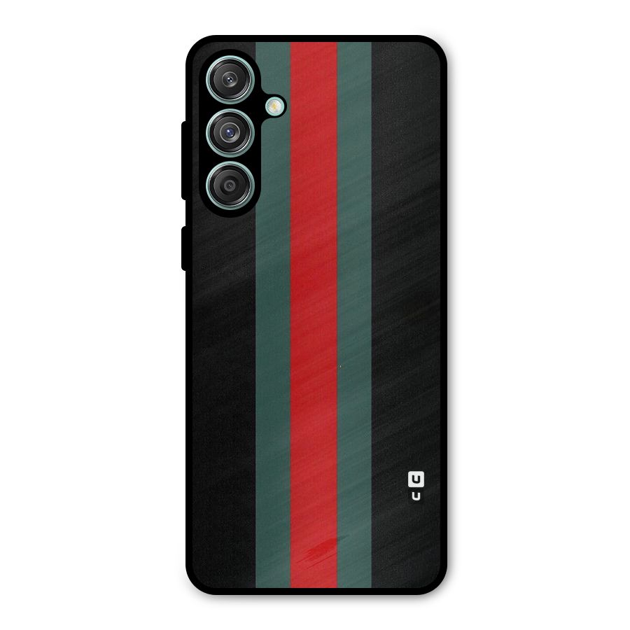 Basic Colored Stripes Metal Back Case for Galaxy M55 5G
