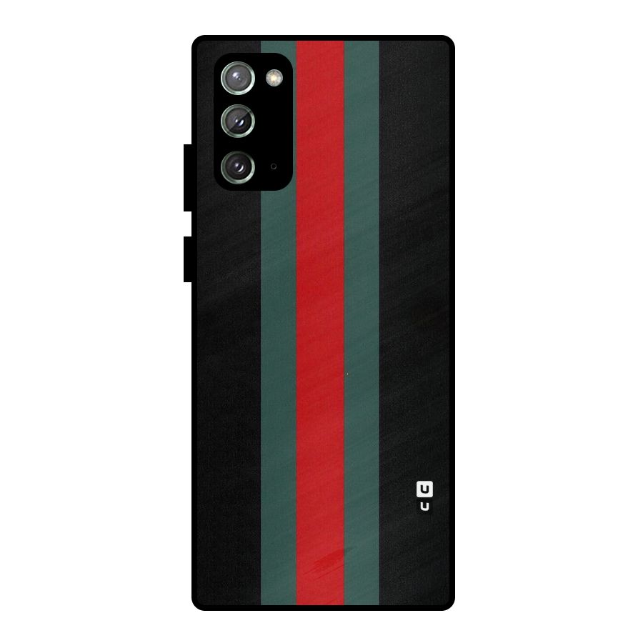 Basic Colored Stripes Metal Back Case for Galaxy Note 20