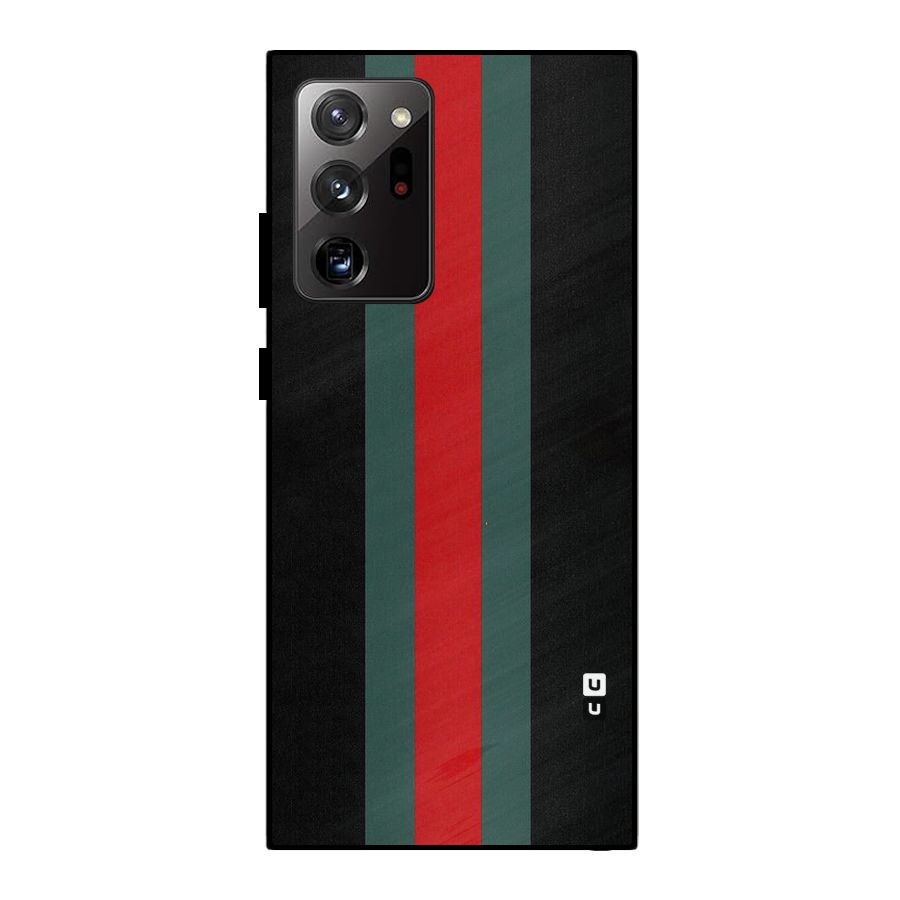 Basic Colored Stripes Metal Back Case for Galaxy Note 20 Ultra