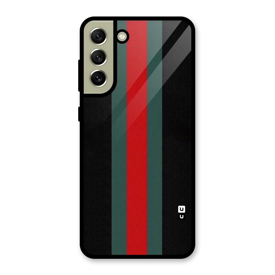 Basic Colored Stripes Metal Back Case for Galaxy S21 FE 5G (2023)