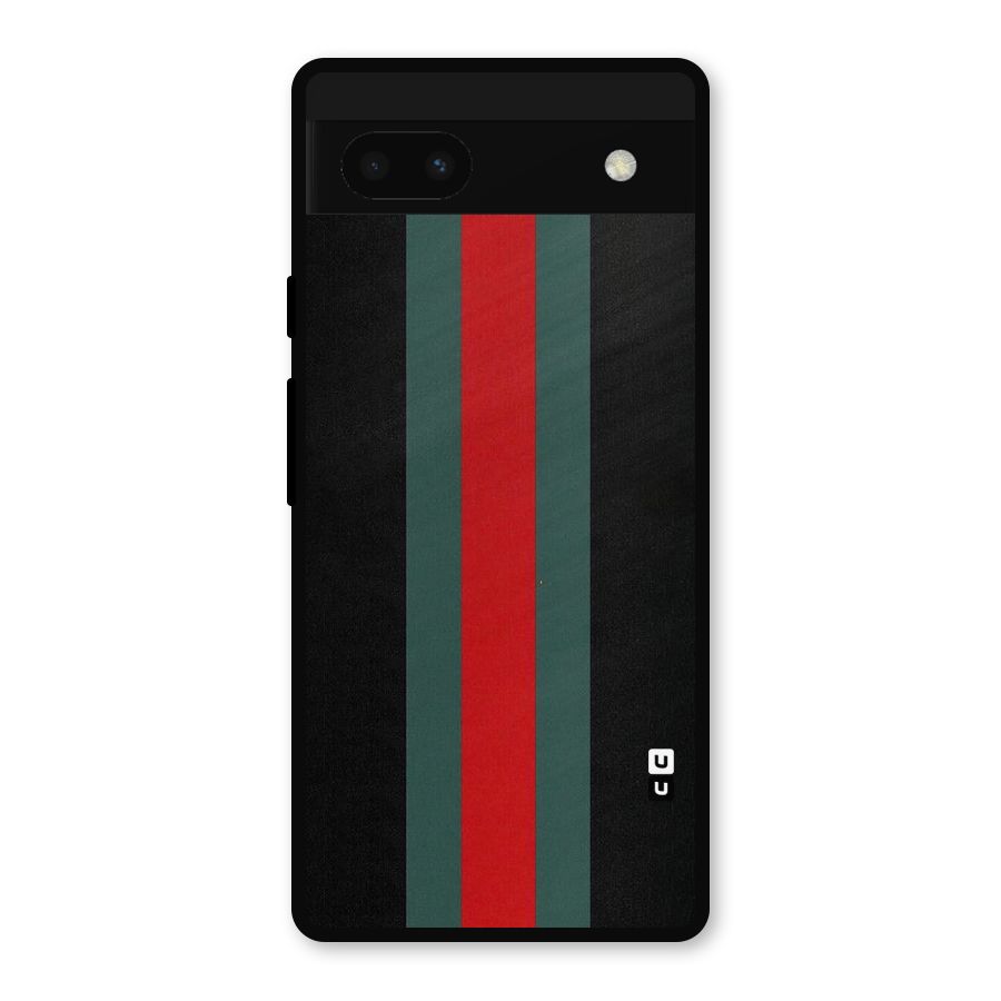 Basic Colored Stripes Metal Back Case for Google Pixel 6a