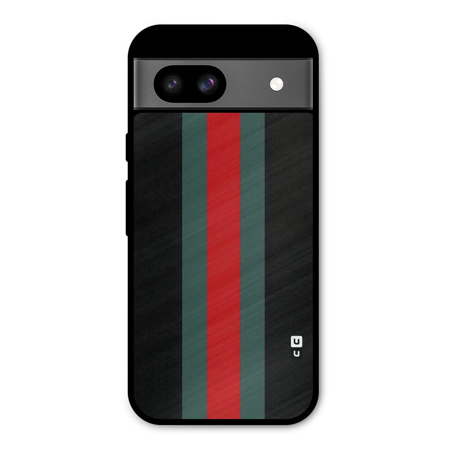 Basic Colored Stripes Metal Back Case for Google Pixel 8a