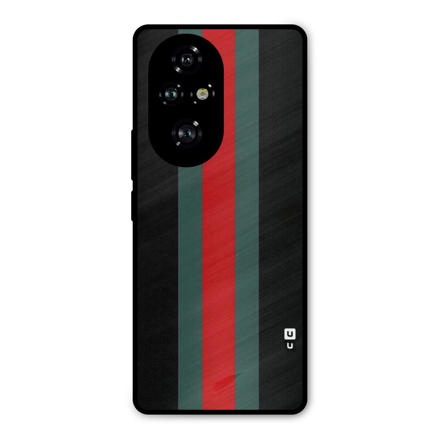 Basic Colored Stripes Metal Back Case for Honor 200 Pro