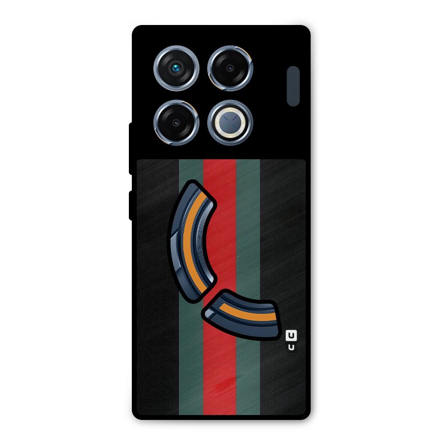 Basic Colored Stripes Metal Back Case for Infinix GT 20 Pro