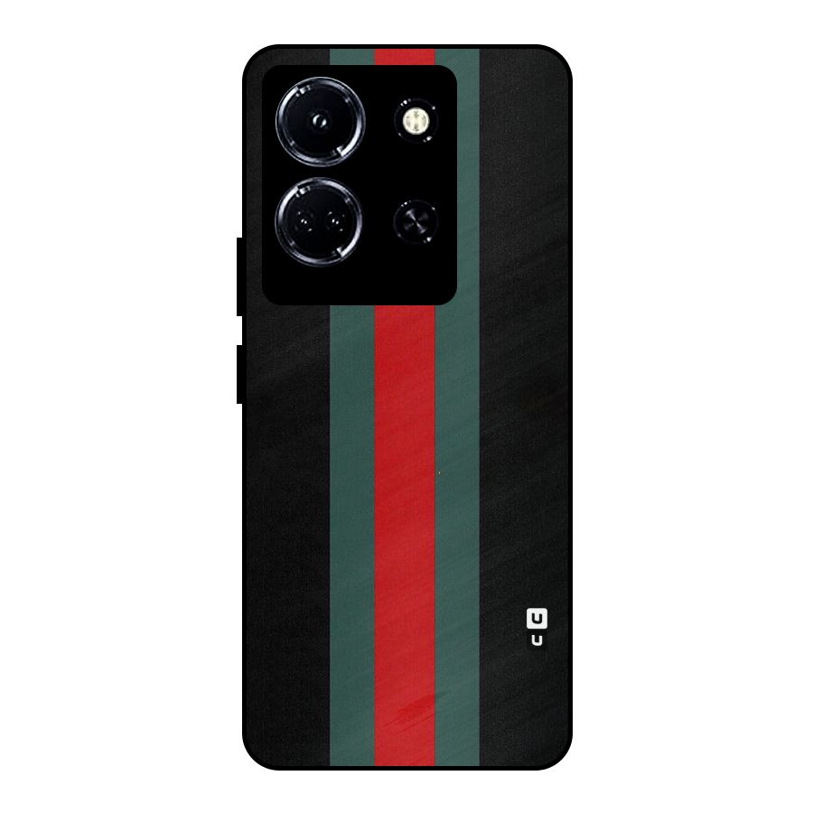 Basic Colored Stripes Metal Back Case for Infinix Note 30 5G
