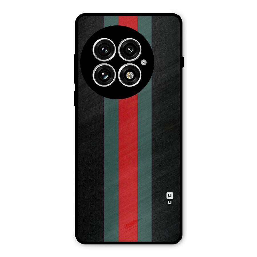 Basic Colored Stripes Metal Back Case for OnePlus 13
