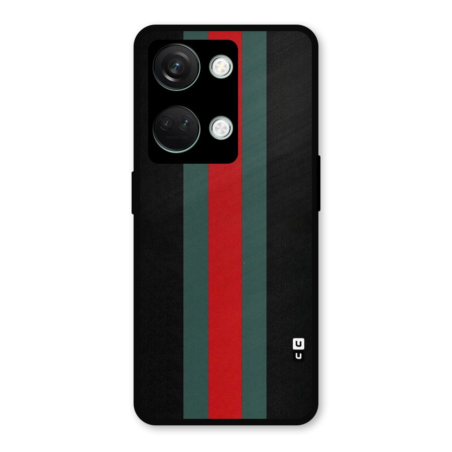 Basic Colored Stripes Metal Back Case for OnePlus Nord 3
