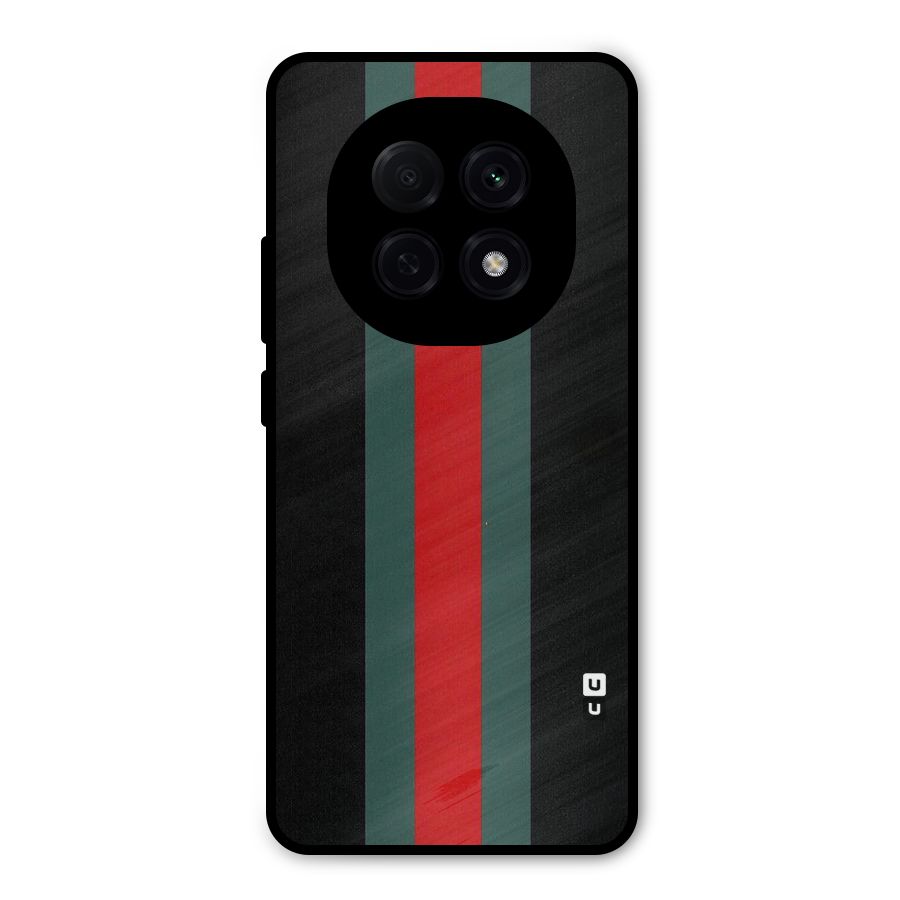 Basic Colored Stripes Metal Back Case for Oppo F29 Pro