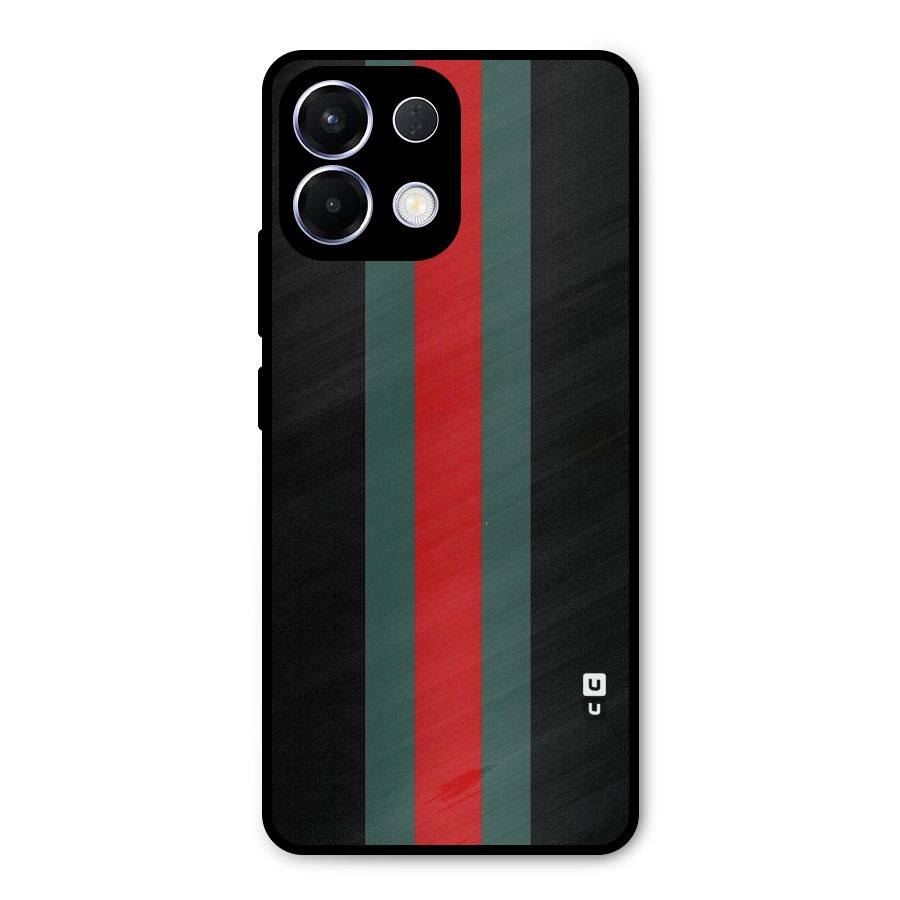 Basic Colored Stripes Metal Back Case for Oppo K13