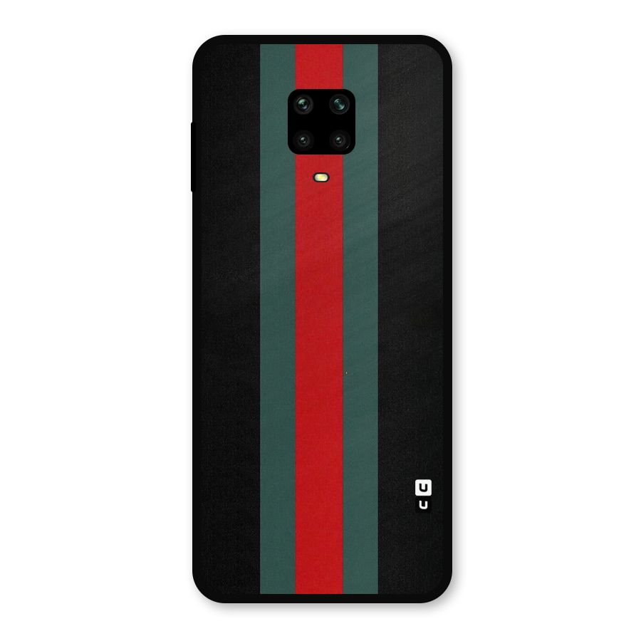 Basic Colored Stripes Metal Back Case for Poco M2 Pro