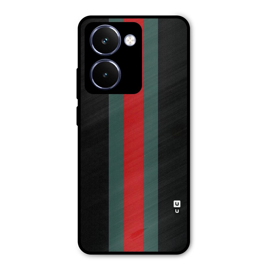 Basic Colored Stripes Metal Back Case for Realme P3 Ultra