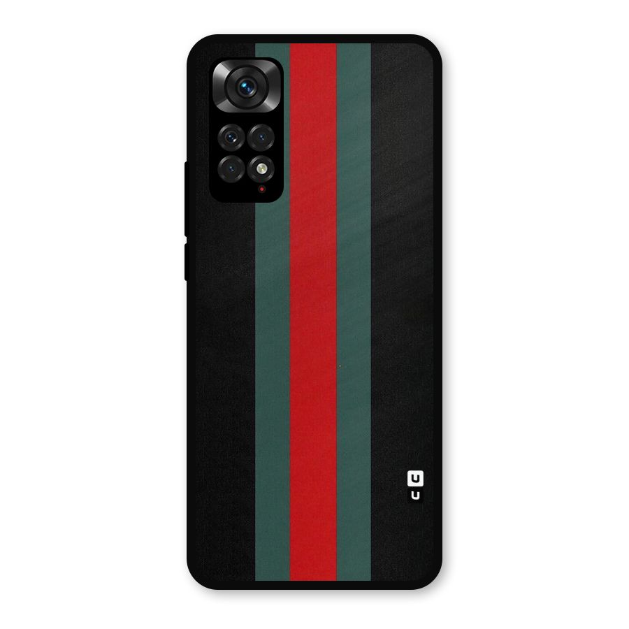 Basic Colored Stripes Metal Back Case for Redmi Note 11s