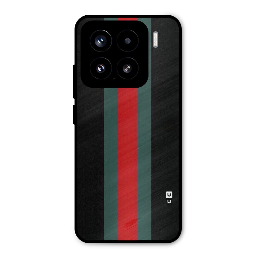 Basic Colored Stripes Metal Back Case for Xiaomi 15