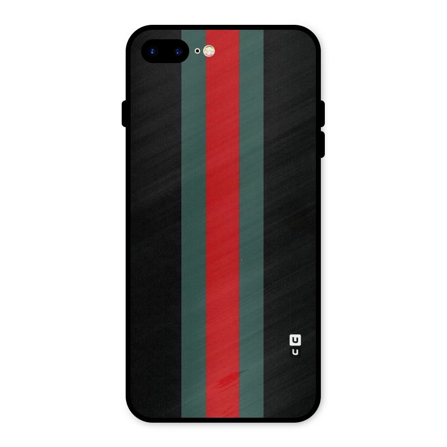 Basic Colored Stripes Metal Back Case for iPhone 7 Plus