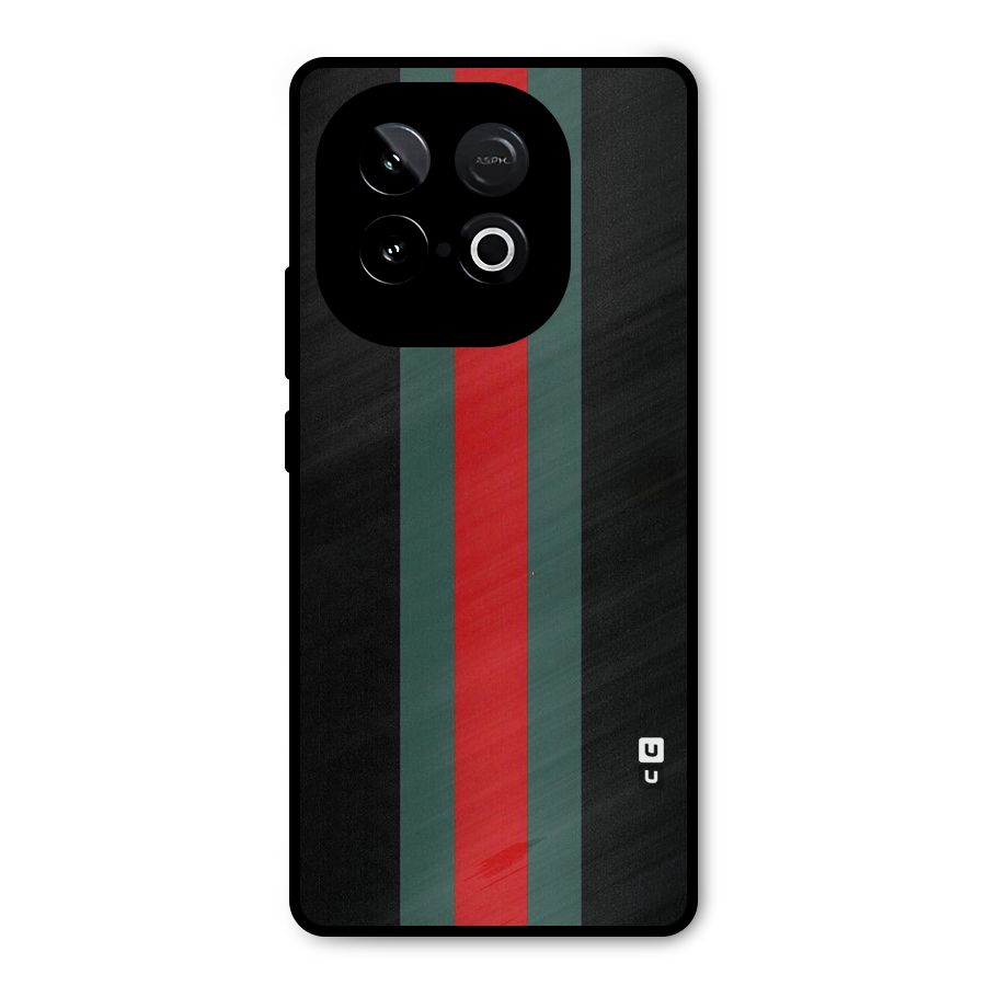 Basic Colored Stripes Metal Back Case for iQOO Neo 10