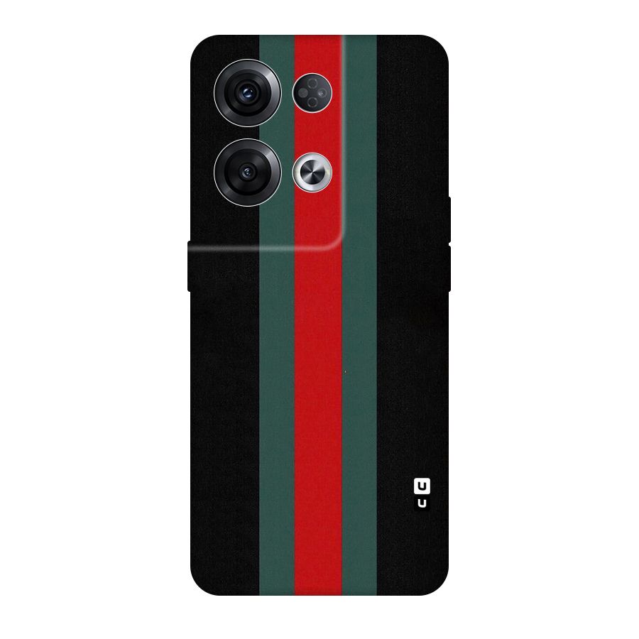 Basic Colored Stripes Original Polycarbonate Back Case for Oppo Reno8 Pro 5G
