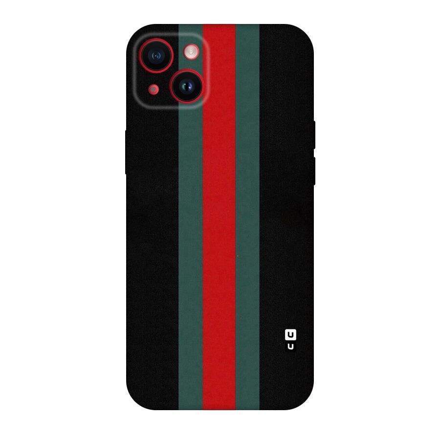 Basic Colored Stripes Original Polycarbonate Back Case for iPhone 14 Plus