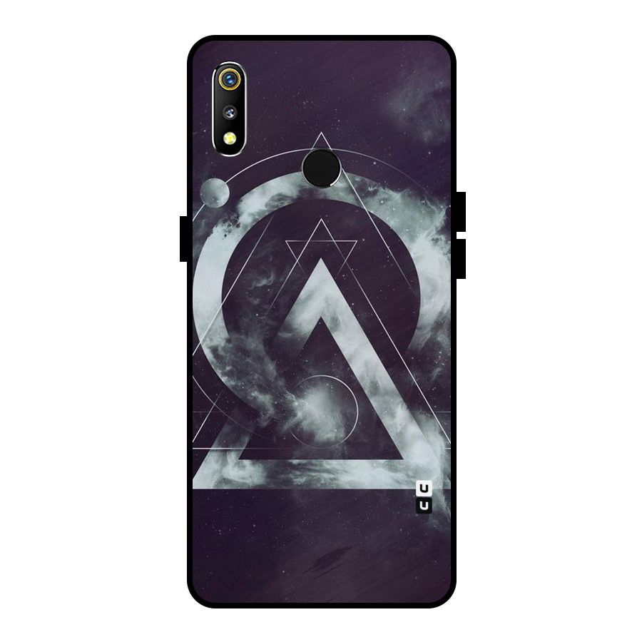 Basic Galaxy Shape Metal Back Case for Realme 3i
