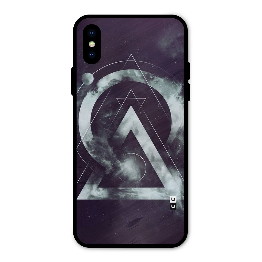 Basic Galaxy Shape Metal Back Case for iPhone X